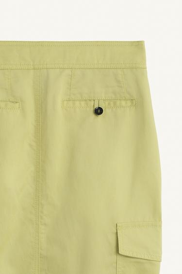 JUPE COTON 16 - Citron vert de Zara - Image 6