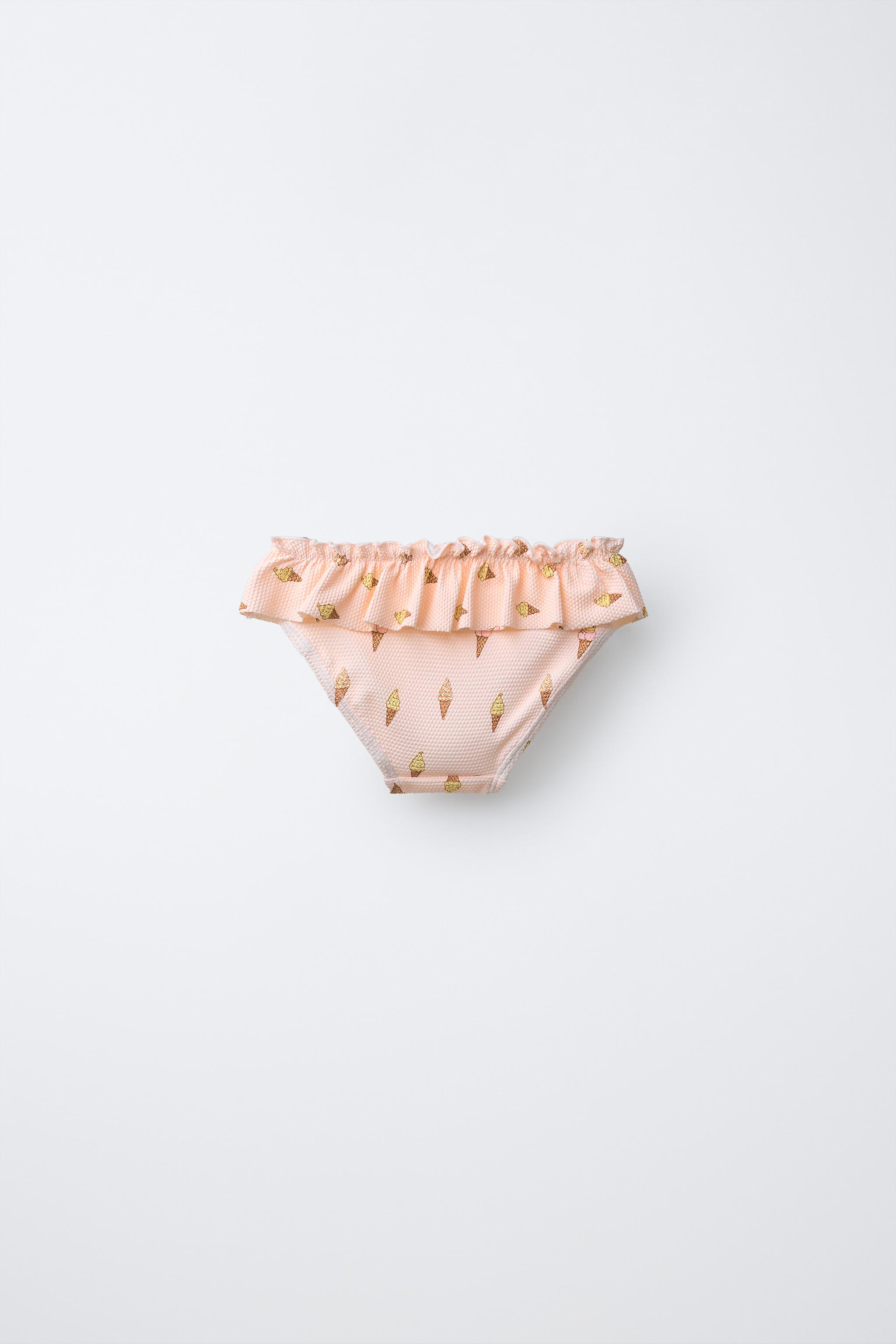 1-6 YEARS/ ICE CREAM PRINT BIKINI BOTTOMS — Pink