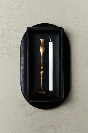 MINI GEOMETRIC BRASS CANDLESTICK - Golden by Zara - Image 5