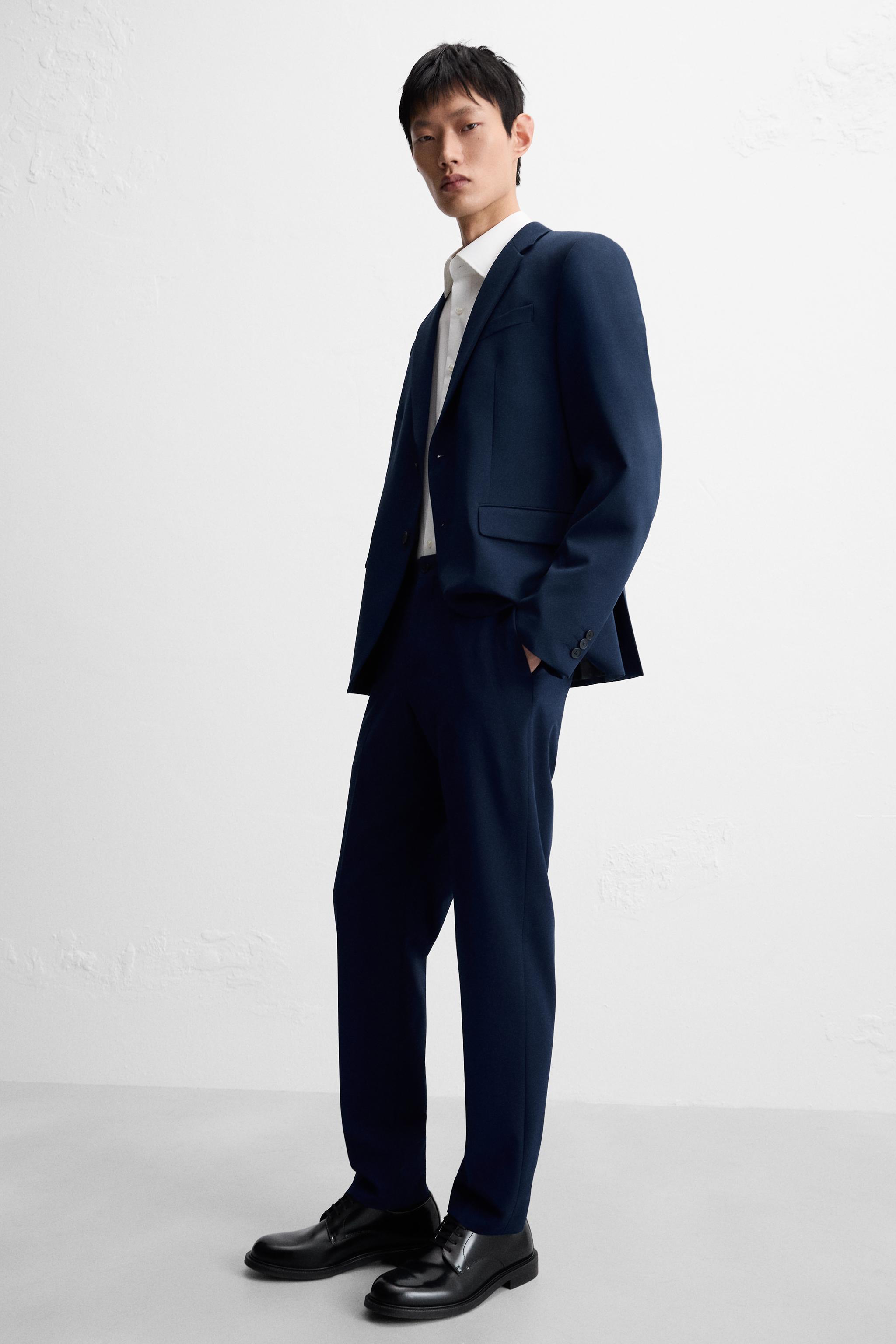 定番人気！ コンフォートスーツパンツ - 濃青 | ZARA Japan / 日本 フォーマル・ドレス・スーツ
