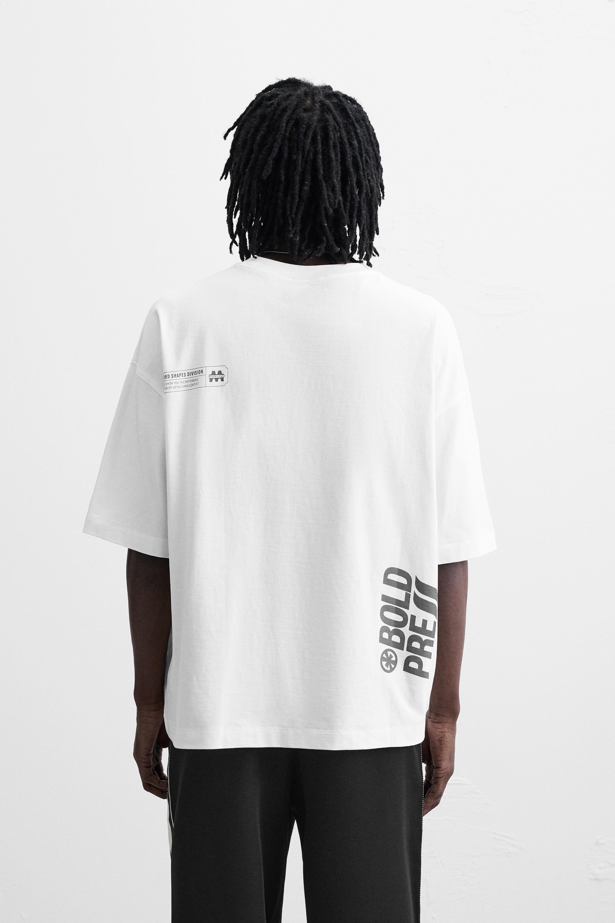 コンビネーションプリントTシャツ - オフホワイト | ZARA Japan