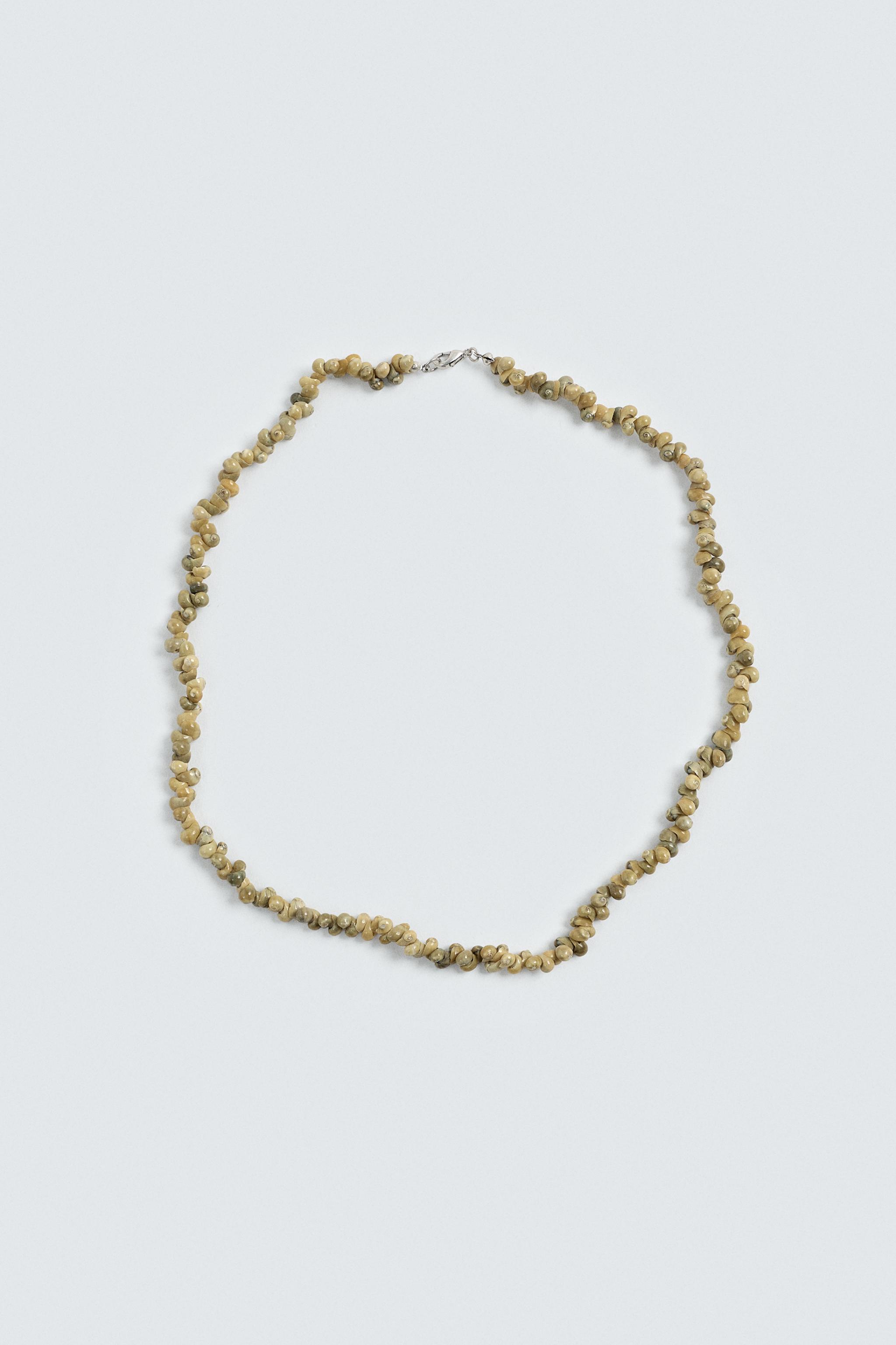 BEADED SHELL NECKLACE - Sand | ZARA United States