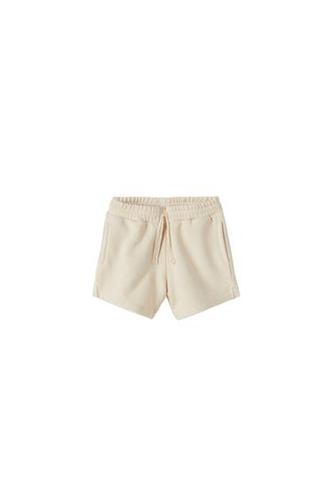 PLUSH JERSEY BERMUDA SHORTS WITH STRIPES