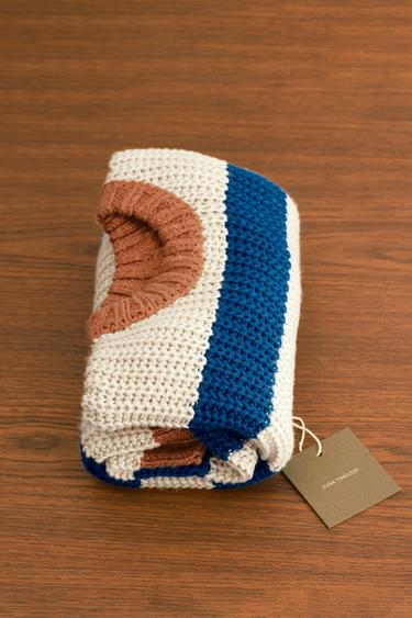 ZARA TIMELESS - STRIPED CHUNKY KNIT SWEATER - dusty blue by Zara - Image 2