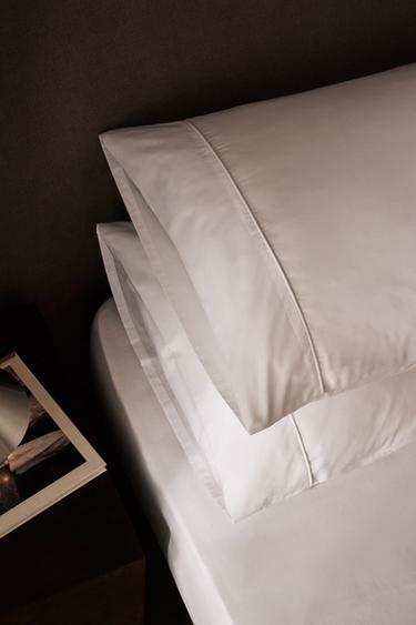 PERCALE PILLOWCASE (300 THREAD COUNT) - White by Zara - Image 6