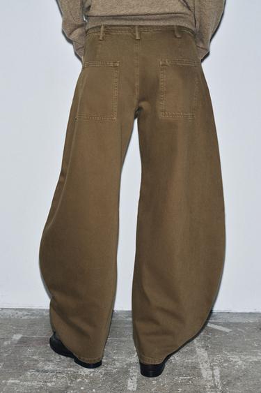 JEAN ZW COLLECTION BALLOON TAILLE NORMALE - Kaki de Zara - Image 2