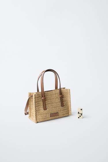 RAFFIA-EFFECT CROSSBODY BAG - Ecru White by Zara - Image 5