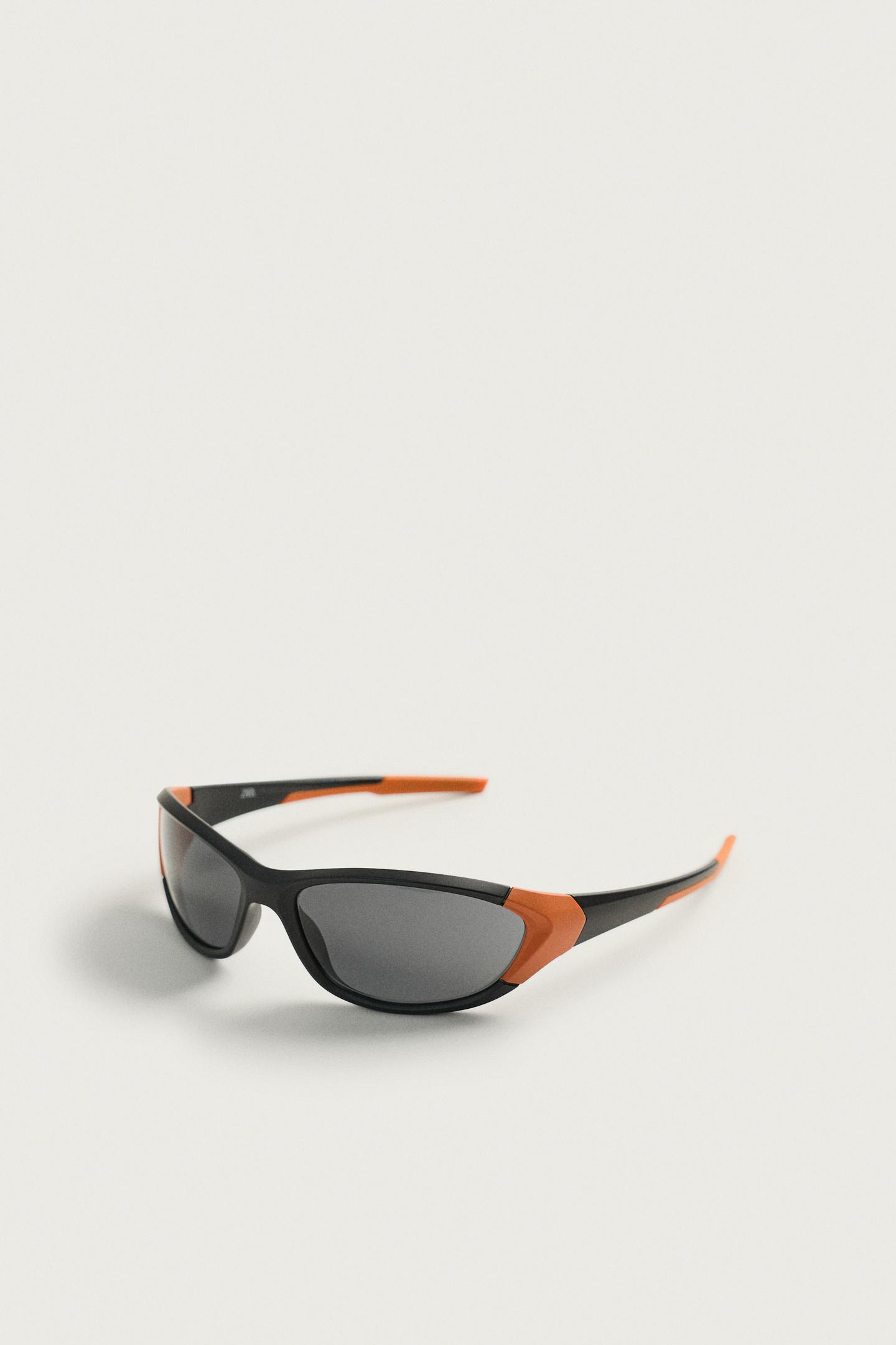Мужские солнцезащитные очки Zara Oval Sunglasses, цвет: Оранжевый — фото 5