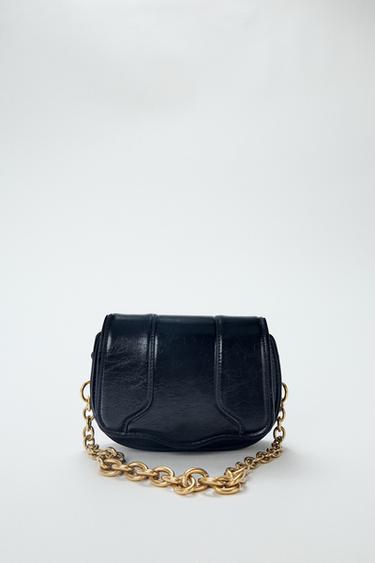 ミニチェーンバッグブラックZaraのミニチェーンバッグ - ブラック