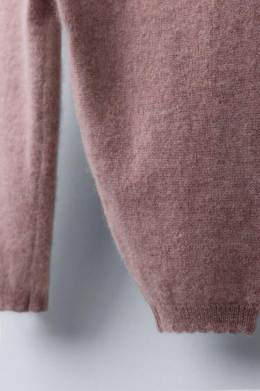 100% CASHMERE BAGGY TROUSERS - Light pink by Zara - Image 3