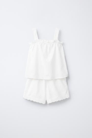 6-14 YEARS/ DOTTED MESH PYJAMAS - White by Zara