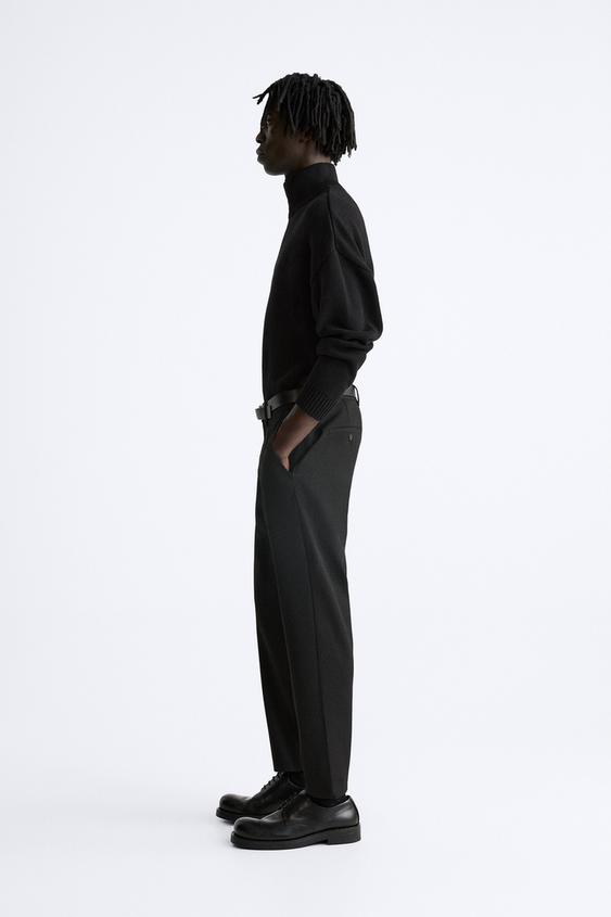 Zara Men's Grey Gray Casual Pants Joggers Tie Waist Size Small 