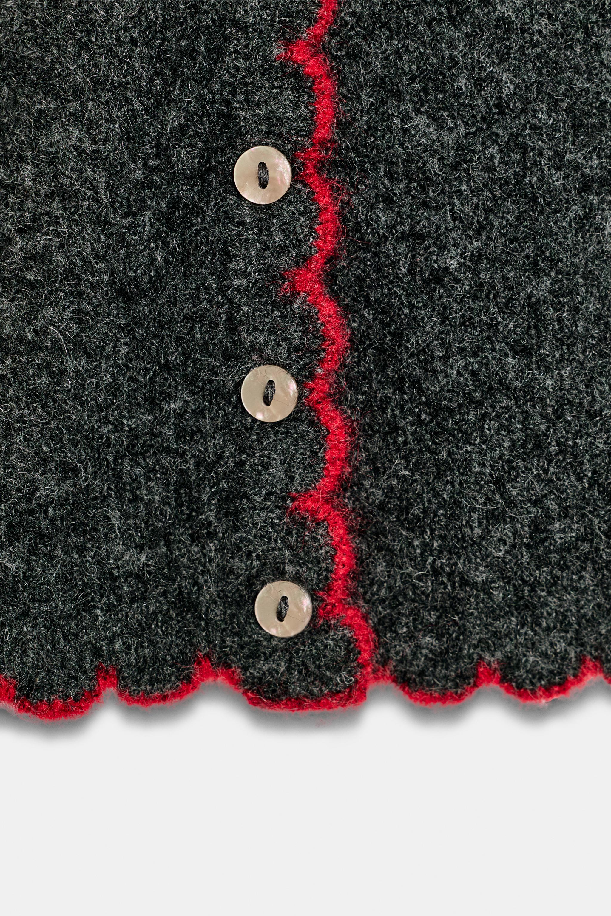 CARDIGAN WITH CONTRAST TRIMS