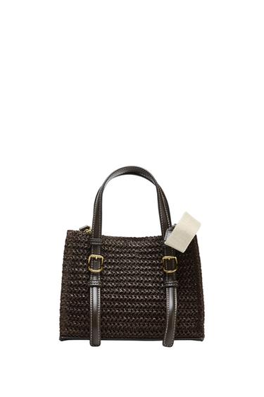 Zara MINI SHOPPER BAG - Chocolate