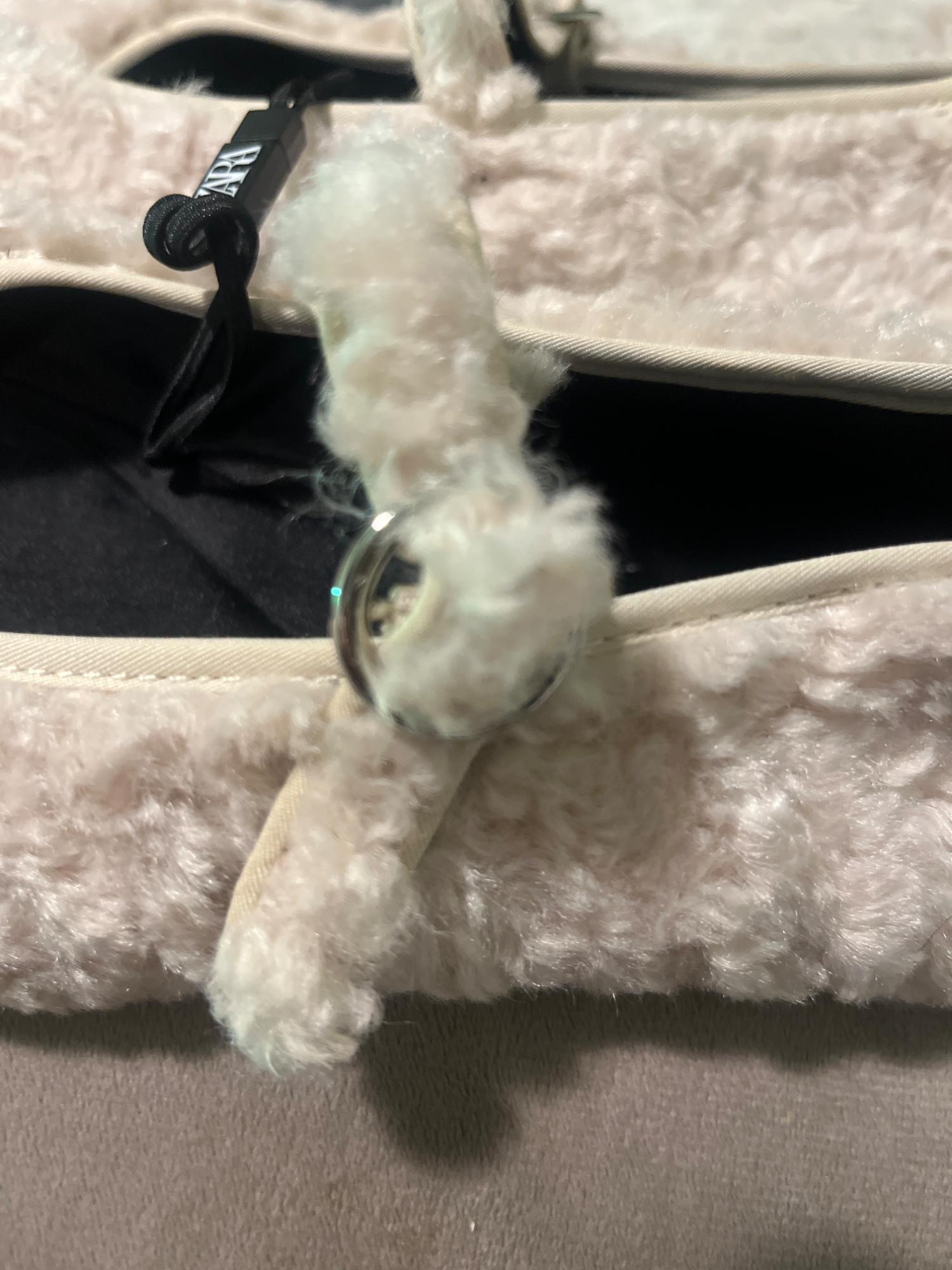 BALLET FLATS WITH FAUX SHEARLING