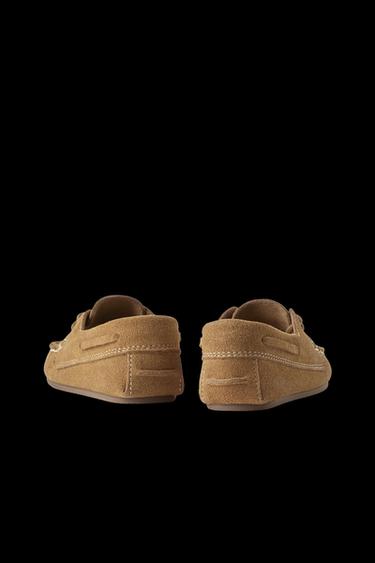 LEATHER LOAFERS - Brown by Zara