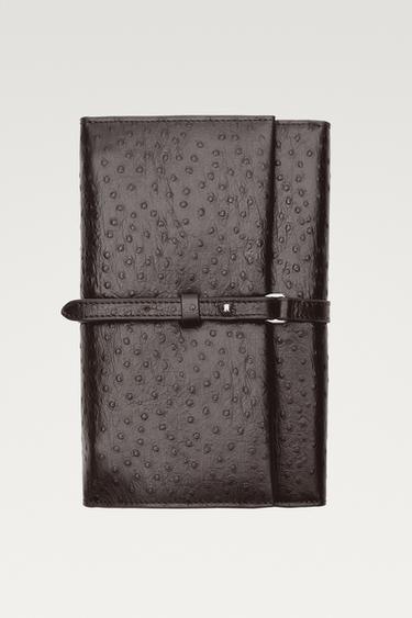 Textured nappa leather jewelry case — Brown 1