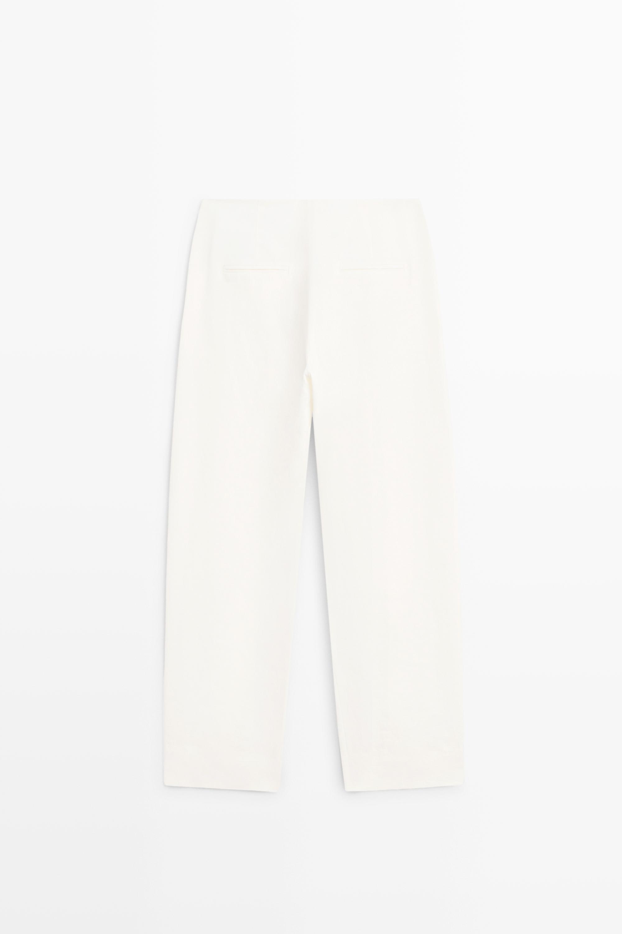 Linen trousers with darts