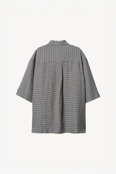CHEMISE OVERSIZE À CARREAUX WILLY CHAVARRIA X ZARA - Bleu / Blanc de Zara - Image 4