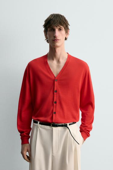 ΚΑΡΝΤΙΓΚΑΝ RELAXED FIT LIMITED EDITION - Κόκκινο του Zara