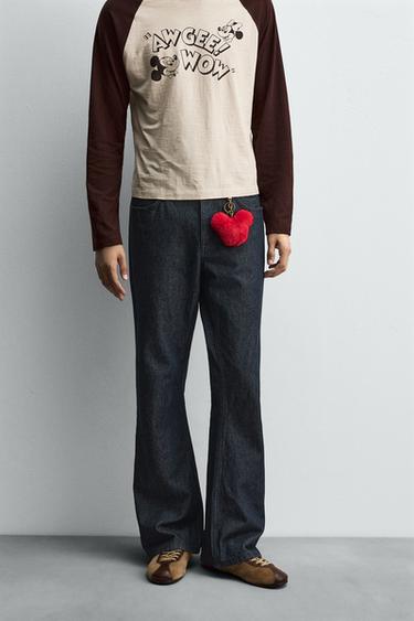 JEANS FLARE FIT PARCHES HARRY LAMBERT FOR ZARA X DISNEY - Azul de Zara