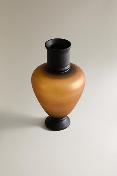 IRIDESCENT GLASS VESSEL I COLIN KING - Caramel by Zara - Image 1