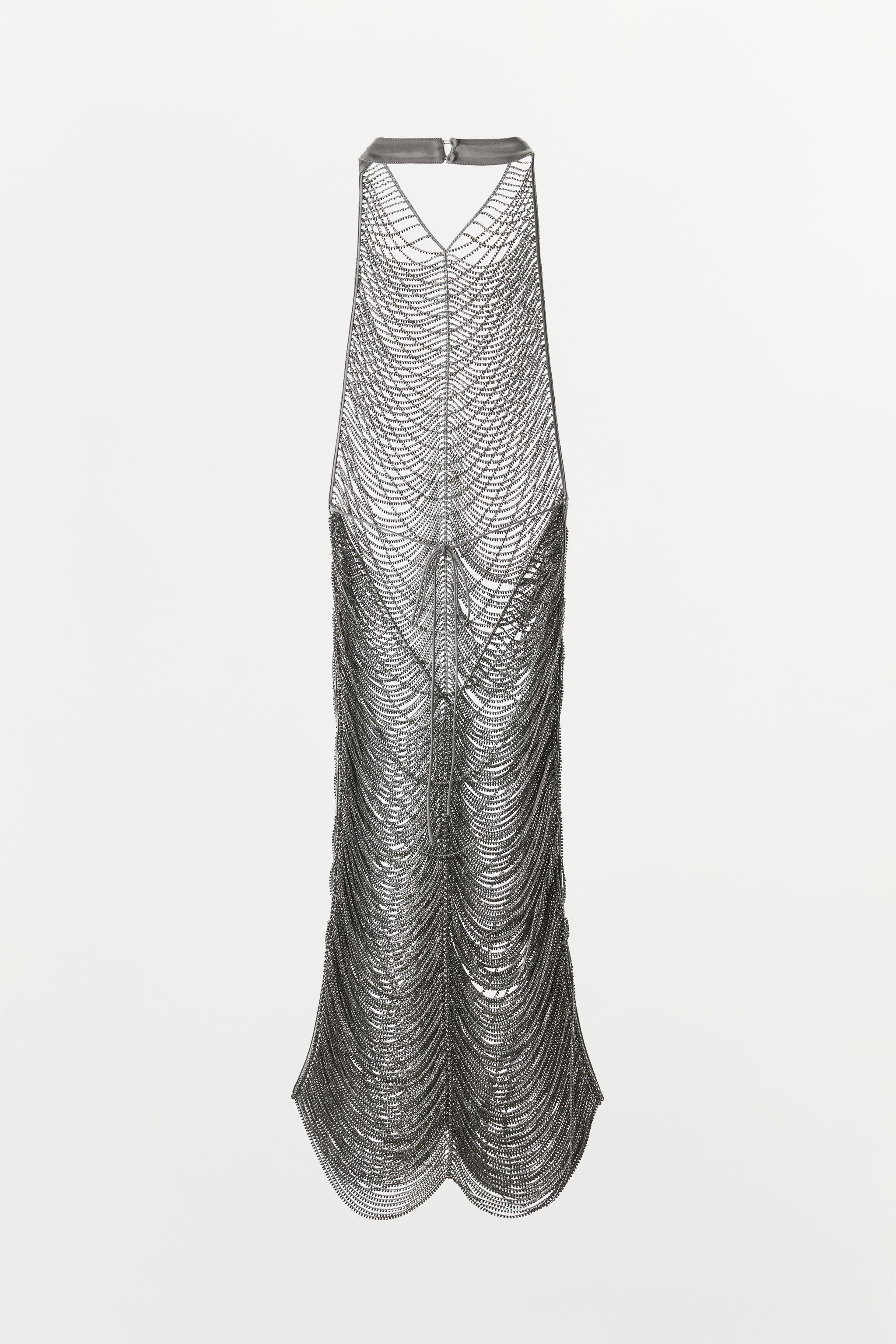 SPARKLY HALTER MINI DRESS