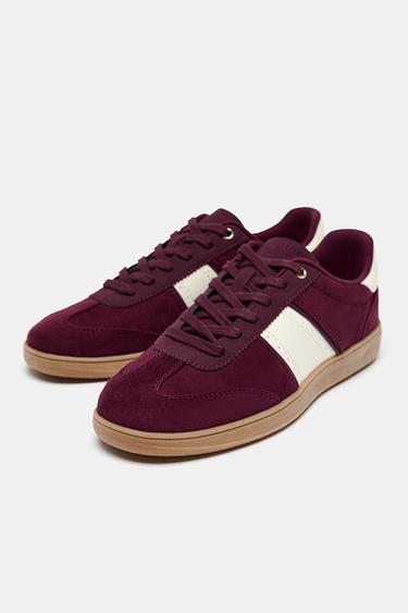 BASKETS - Rouge bourgogne de Zara - Image 3