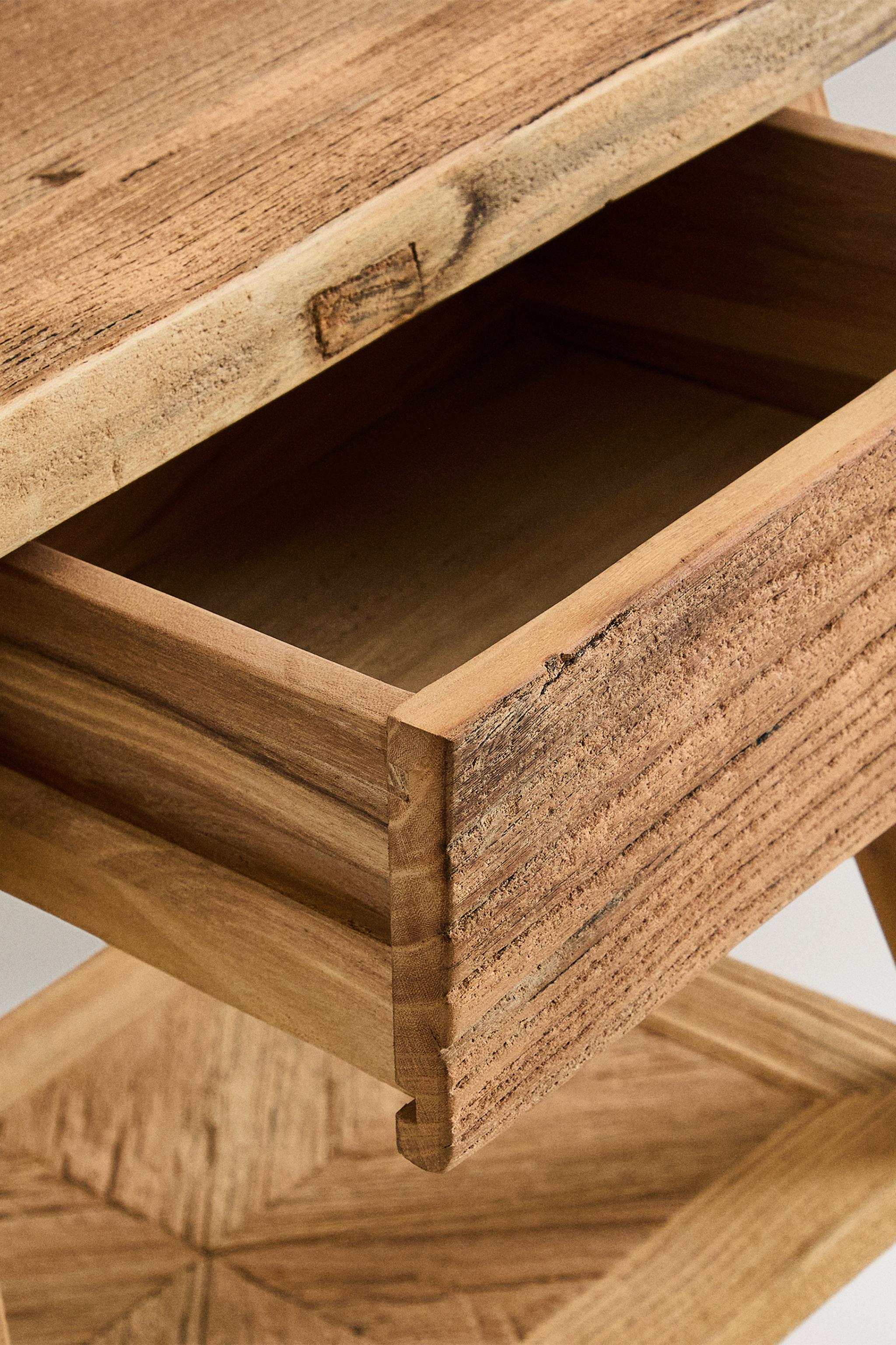 WOODEN BEDSIDE TABLE - Light beige | ZARA United States