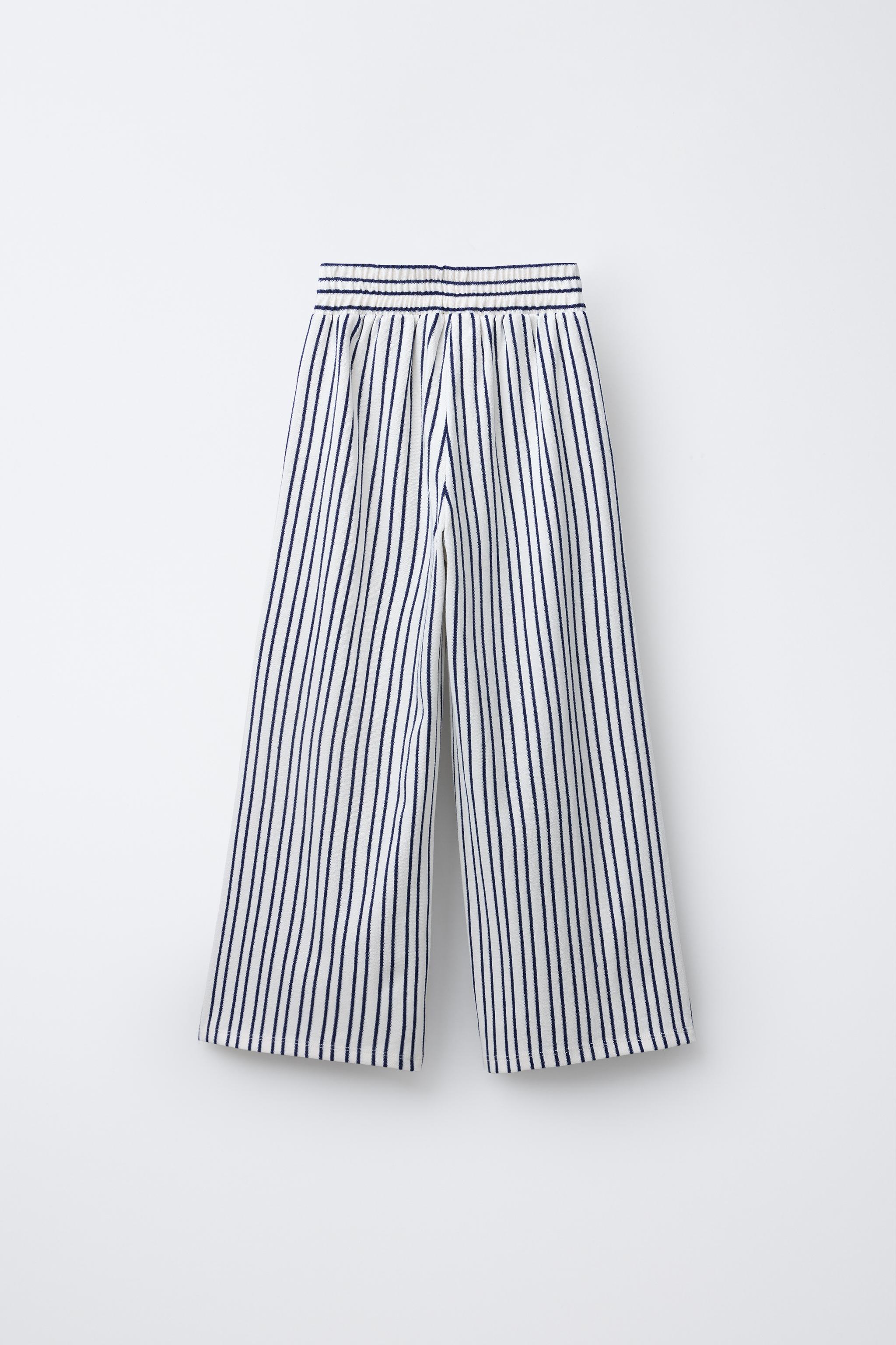 STRIPED STRAIGHT LEG PANTS