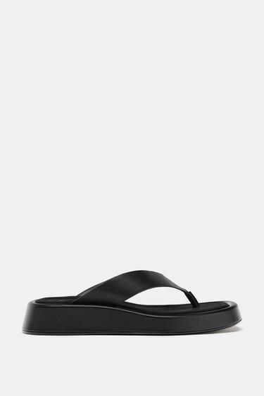 FLAT SANDALS - Black by Zara