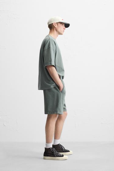 WASHED JOGGER BERMUDA SHORTS - washed green by Zara - Image 3