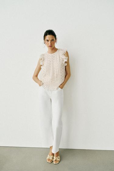 JEANS Z1975 STRAIGHT HIGH-WAIST - White by Zara - Image 6