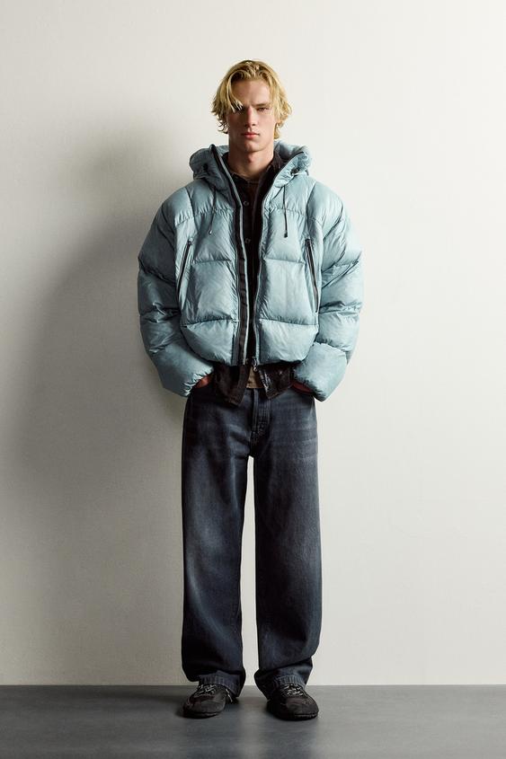 60% DOWN - 40% FEATHER WATER-REPELLENT JACKET - Sky blue by Zara - Image 0