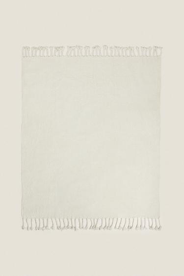 CHUNKY CHENILLE THROW - Ecru by Zara - Image 0
