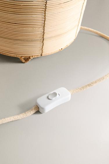 LARGE RATTAN TABLE LAMP - Light beige by Zara - Image 4