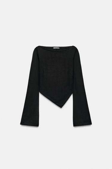 ASYMMETRIC T-SHIRT - Black by Zara