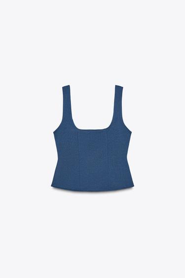 TWILL TOP WITH BUTTONS - Indigo by Zara - Image 5