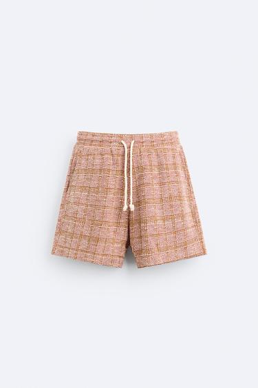 BERMUDA JACQUARD - Rouge / Orange de Zara