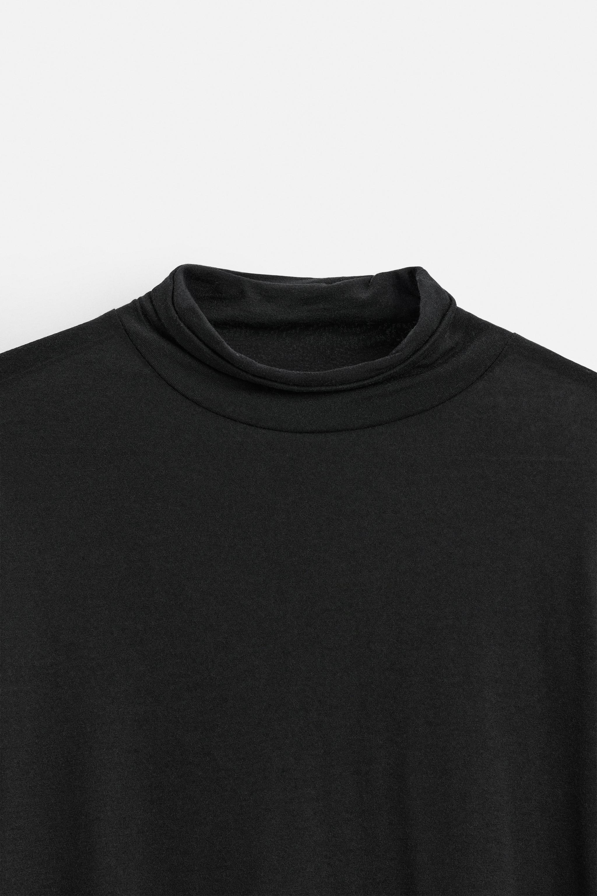 LYOCELL WOOL BLEND T-SHIRT - Black | ZARA United States LYOCELL WOOL BLEND T-SHIRT - Black | ZARA United States