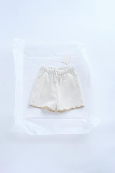 ZARA TIMELESS - BERMUDA IMPUNTURE - Écru di Zara - Immagine 0