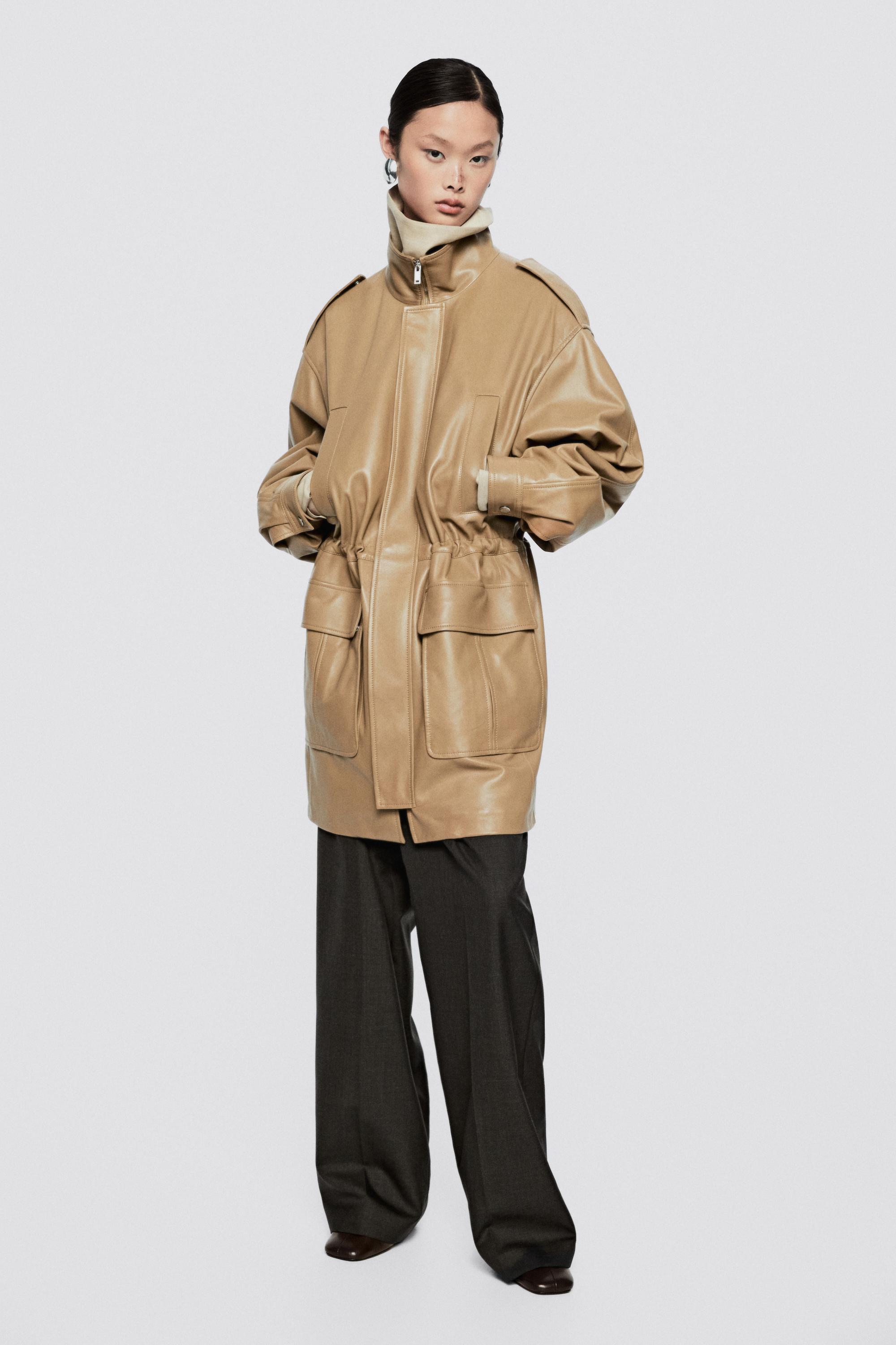 Gathered detail nappa leather parka - LIMITED EDITION