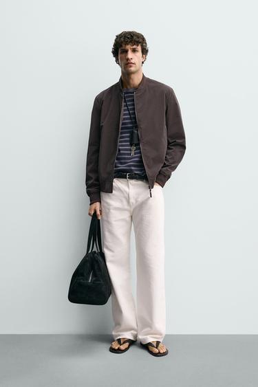 CAZADORA BOMBER LIGERA - Khaki de Zara - Imagen 0