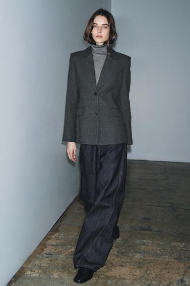 ZW LOW-RISE STRAIGHT JEANS - Blue by Zara