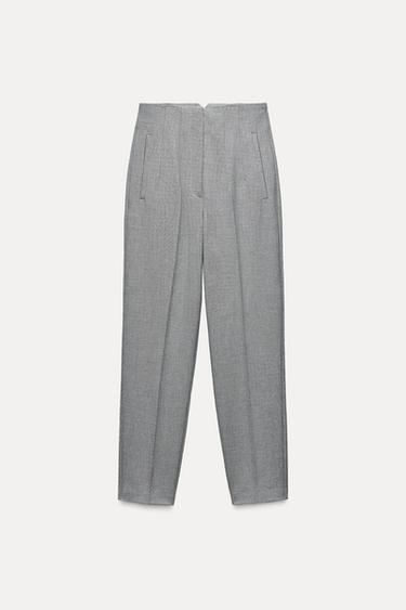 PANTALÓN TIRO ALTO - Gris claro de Zara