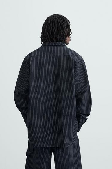 STRIPED RELAXED FIT SHIRT - Blue by Zara
