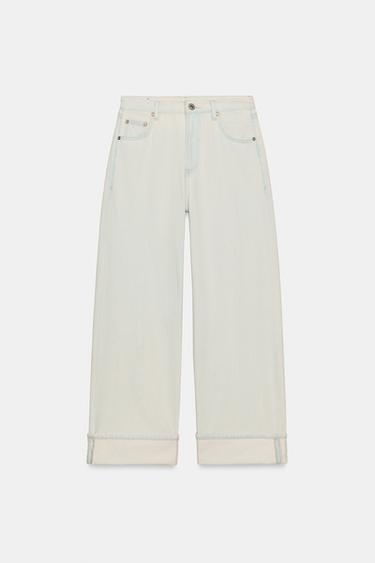 JEANS ZW COLLECTION BAGGY TIRO MEDIO - Zara 라이트 블루