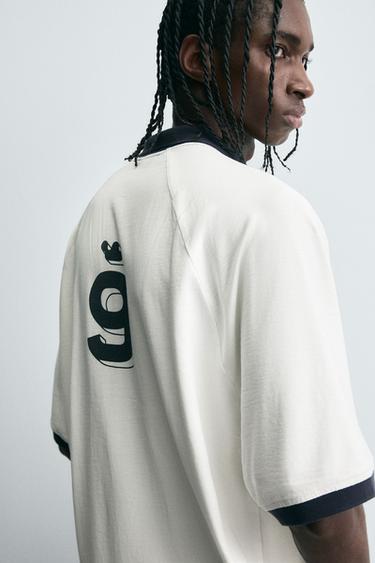 RETRO FOOTBALL PRINT POLO SHIRT - White by Zara - Image 6