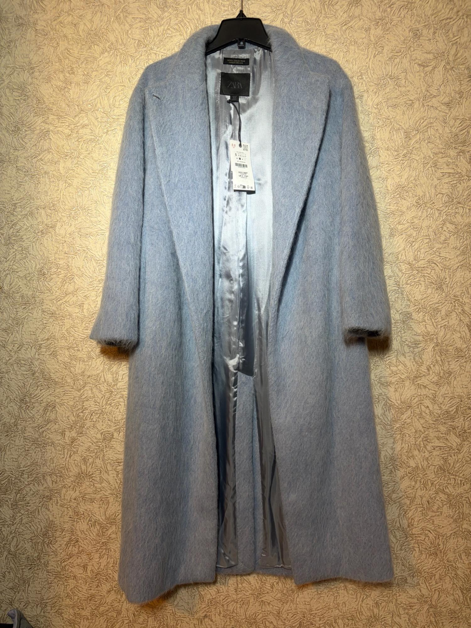 STRAIGHT COAT WITH MANTECO WOOL ZW COLLECTION SECOND HAND | Zara