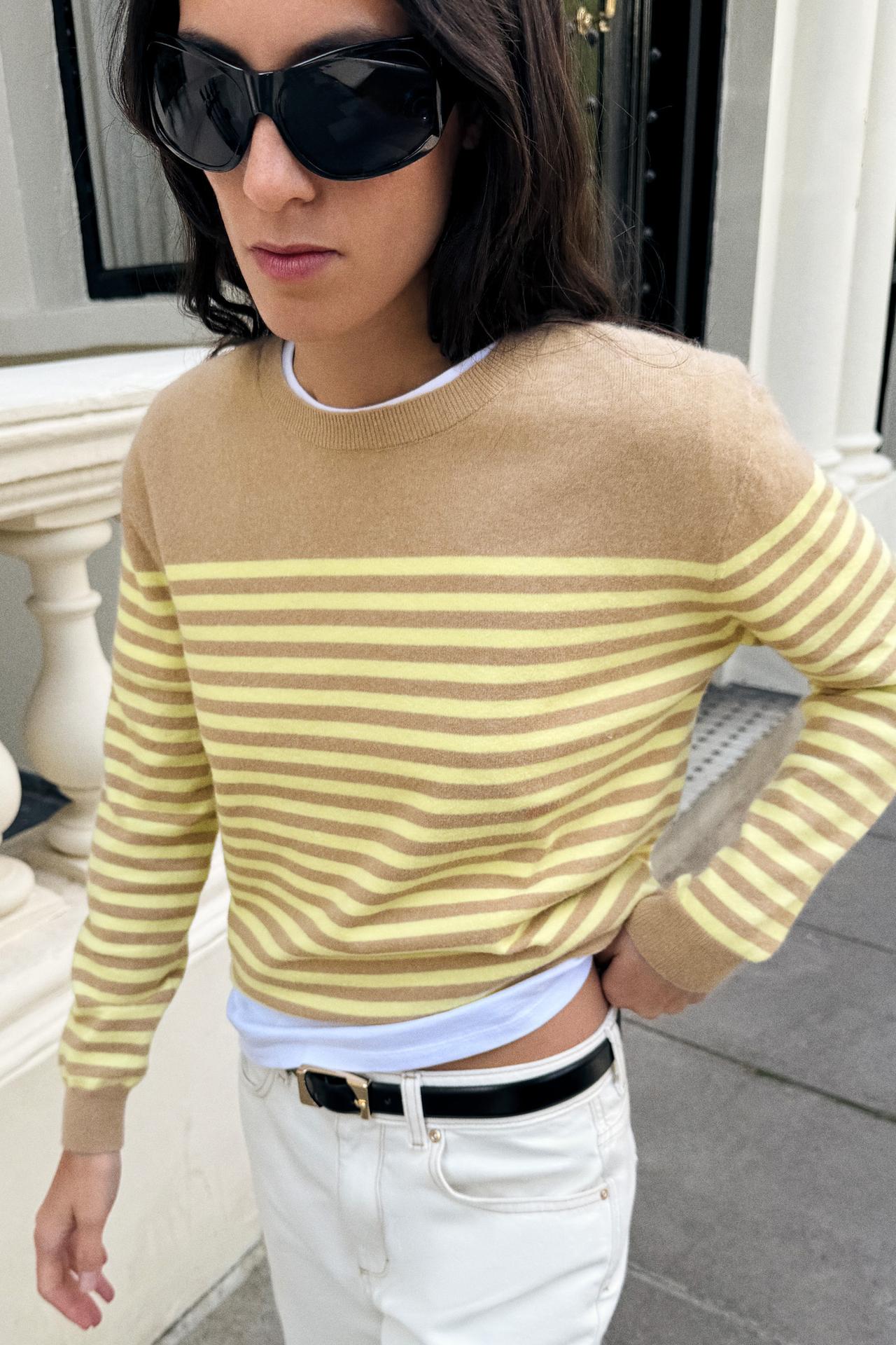 SOFT TOUCH KNIT SWEATER — striped